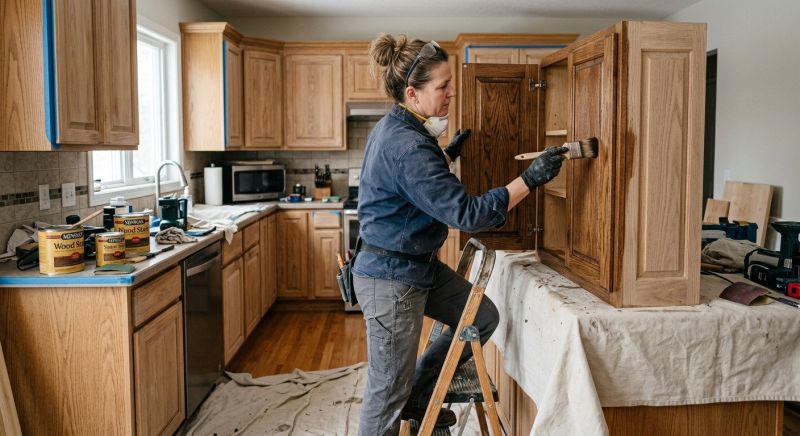 Built In Cabinetry Staining in Muncie, IN